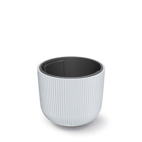 Milly Bordázott Kaspó Fehér 30 cm