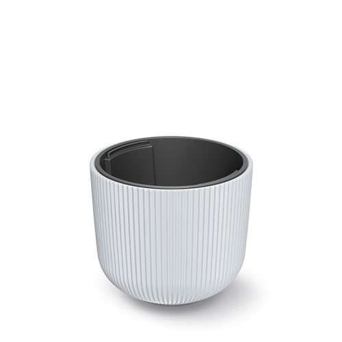 Milly Bordázott Kaspó Fehér 30 cm