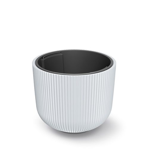 Milly Bordázott Kaspó Fehér 35 cm