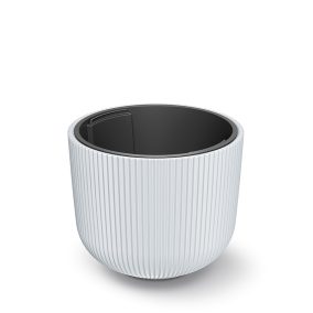 Milly Bordázott Kaspó Fehér 35 cm