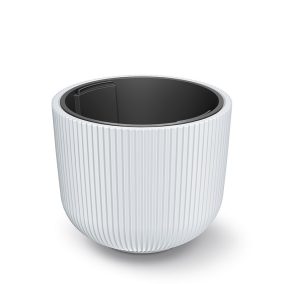 Milly Bordázott Kaspó Fehér 39 cm