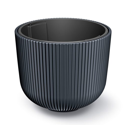 Milly Bordázott Kaspó Antracit 47 cm