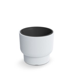 Milly Bordázott Kültéri Virágtartó Fehér 39,5 cm