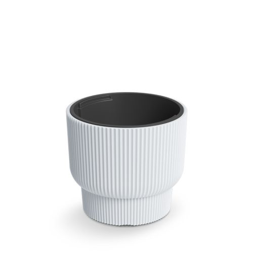 Milly Bordázott Kültéri Virágtartó Fehér 39,5 cm