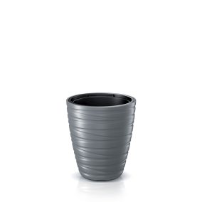 Maze Kőhatású Műanyag Virágtartó Szürke 30 cm