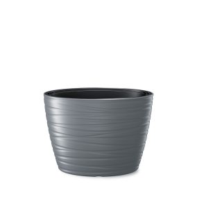 Maze Hullám Mintázatú Kültéri-Beltéri Virágcserép Szürke 58,5 cm