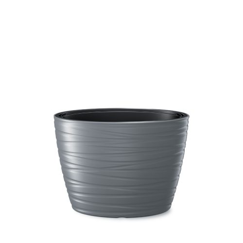 Maze Hullám Mintázatú Kültéri-Beltéri Virágcserép Szürke 58,5 cm