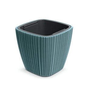 Oro Square Skandináv Stílusú Bordázott Kaspó Kék 29 cm