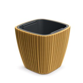 Oro Square Négyzetes Bordázott Virágtartó Mustársárga 39 cm