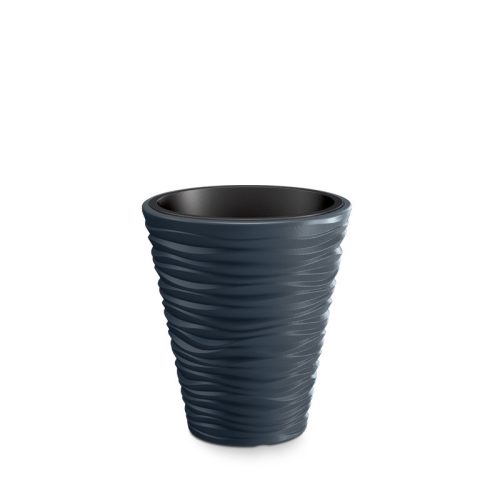 Sand Kültéri Díszcserép Antracit Hullámvonalú 38,8 cm