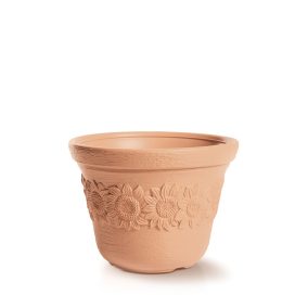 Sunny Napraforgó Mintás Terrakotta Virágtartó 30 cm
