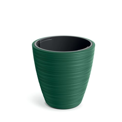 Vena Round Fenyőzöld Bordázott Kaspó 39 cm