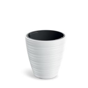 Vena Round 39 cm Bordázott Fehér Kaspó