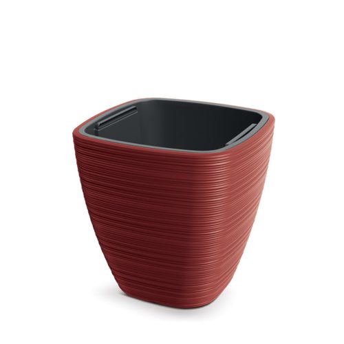 Vena Square Retro Piros Négyzetes Kaspó 29 cm