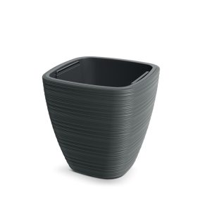 Vena Square Négyzetes Kaspó Sötétszürke 38,8 cm