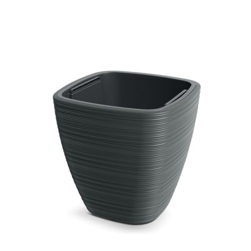 Vena Square Négyzetes Kaspó Sötétszürke 38,8 cm