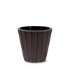 Woode Massive Fa Hatású Kültéri Virágtartó Barna 39 cm