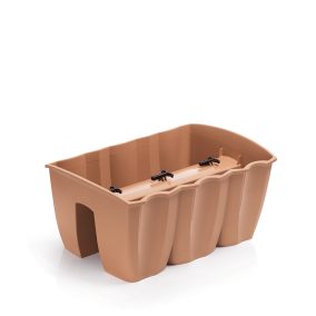 Crown Erkélyrögzítős Virágtartó Terrakotta 39 cm