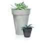 Cube Beton Effect Antracit Kaspó 11 cm