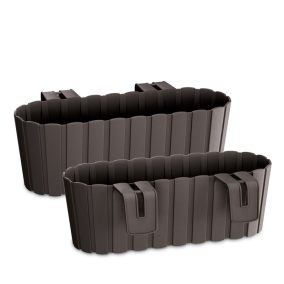 Boardee Hook Ovális Erkélyláda Barna 38 cm