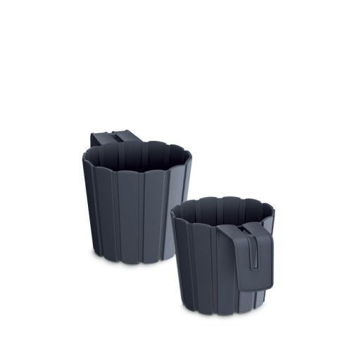 Boardee Hook Antracit Erkélyrögzítős Virágláda 14 cm