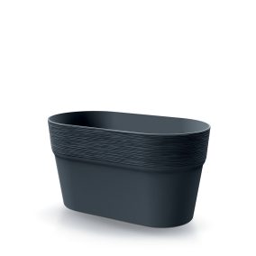 Furu Ovális Virágtartó Antracit 148