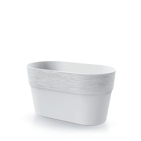 Furu Ovális Fehér Kaspó 148