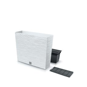 Furu Case T Téglalap Alakú Virágláda Fehér 58 cm Bordázott