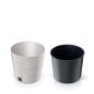 Furu Round Low ECO Fa Hatású Virágtartó - Kávébarna - 25 cm