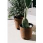 Furu Round Low ECO Fa Hatású Virágtartó - Kávébarna - 25 cm