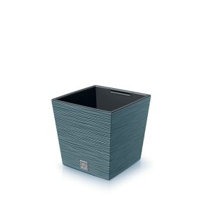 Furu Square Alacsony Skandináv Kék Bordázott Kaspó 24 cm