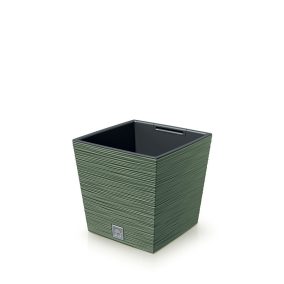 Furu Square Alacsony Négyzetes Virágtartó Földzöld 24 cm