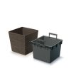 Furu Square ECO Fa Hatású Alacsony Virágtartó - Fehér - 24 cm csomag