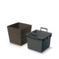 Furu Square ECO Fa Hatású Alacsony Virágtartó Kávébarna 29,5 cm