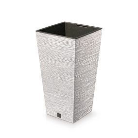 Furu Square ECO Wood Négyzetes Virágcserép Fehér 26,5 cm