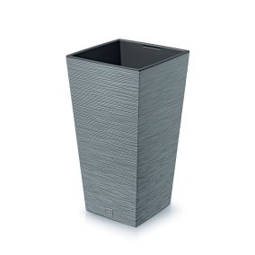 Furu Square Beton Virágtartó 39,5 cm Barázdált Felülettel