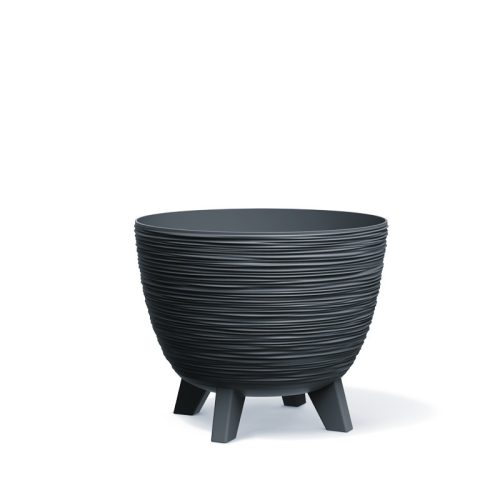 Furu Design Virágtartó Antracit 29 cm Bordázott