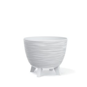 Furu Design Virágtartó Fehér 29 cm Bordázott