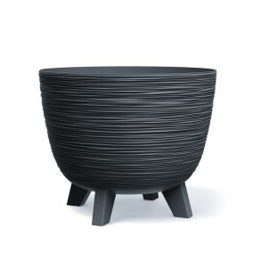 Furu Design Kaspó Antracit 39,5 cm Bordázott