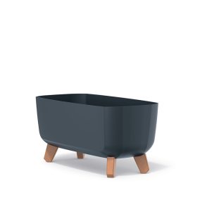 Gracia Case Antracit Műanyag Virágtartó Lábakon