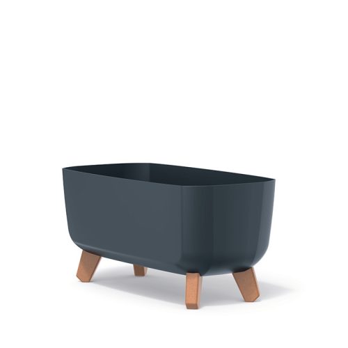 Gracia Case Antracit Műanyag Virágtartó Lábakon