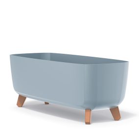 Gracia Case Téglalap Alakú Virágtartó Világosszürke Fa Lábakkal 58 cm