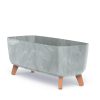 Gracia Case Beton Effect Téglalap Alakú Virágtartó Lábakon Szürke 58 cm