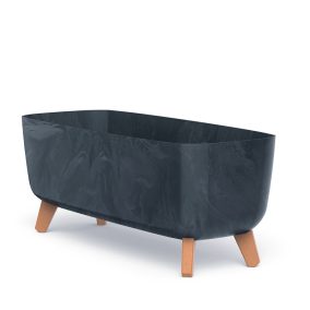 Gracia Case Beton Effect Virágtartó Láda Antracit 58 cm