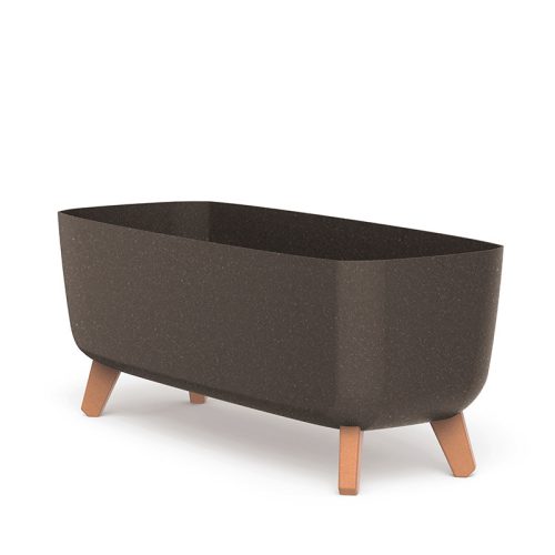 Gracia Case ECO Wood Kávébarna Téglalap Alakú Virágtartó Lábakon