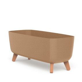 Gracia Case ECO Wood Természetes Fa Virágtartó Lábakon 58 cm