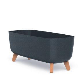 Gracia Case ECO Wood Téglalap Alakú Virágtartó Antracit 58 cm