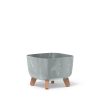 Gracia Square Beton Hatású Virágtartó Lábakon - Szürke 24 cm
