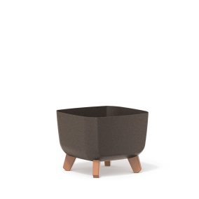 Gracia Square ECO Wood Virágtartó Kávébarna 24 cm