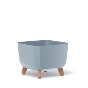 Gracia Square Dizájner Virágtartó Világosszürke Fa Lábakkal